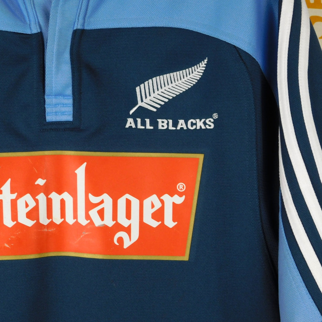 Vintage 2005 Adidas All Blacks New Zealand Rugby Jersey Steinlager Size M