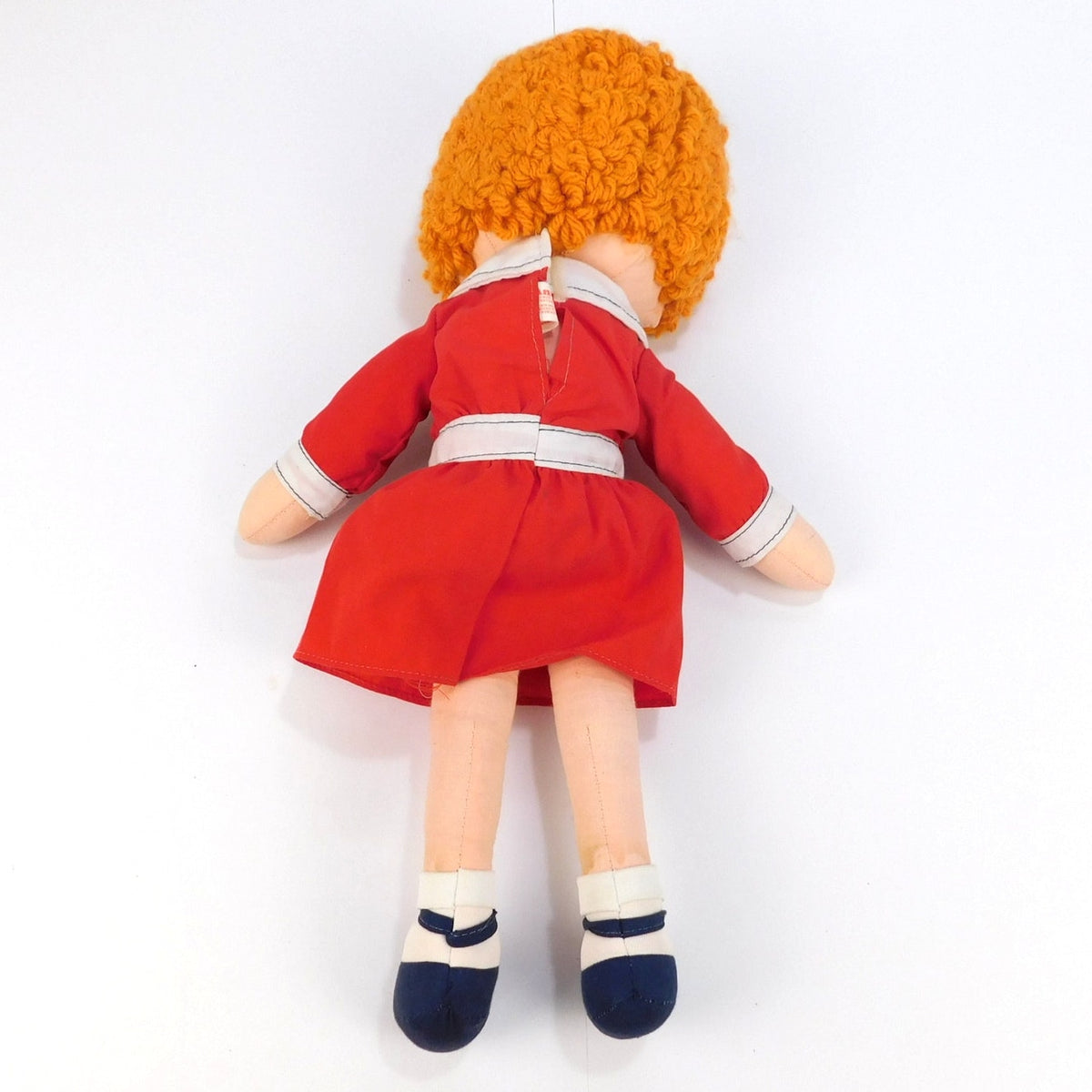 Vintage 1977 Knickerbocker Little Orphan Annie 15" Rag Doll w/ Sandy Dog
