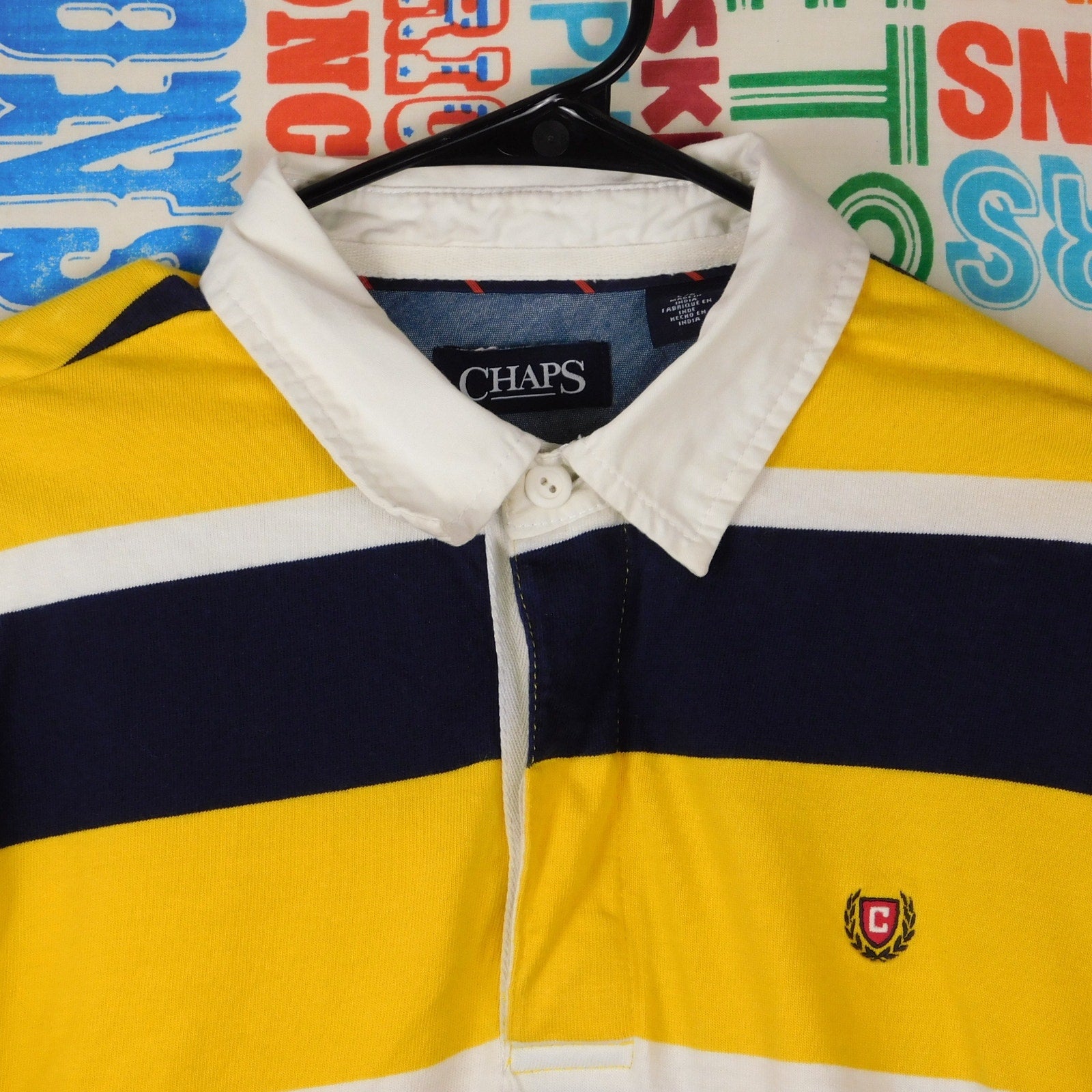 Chaps Ralph Lauren Striped Rugby Polo - Size L