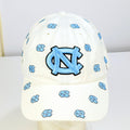 UNC Tar Heels All Over Logo Strapback Hat - Adjustable