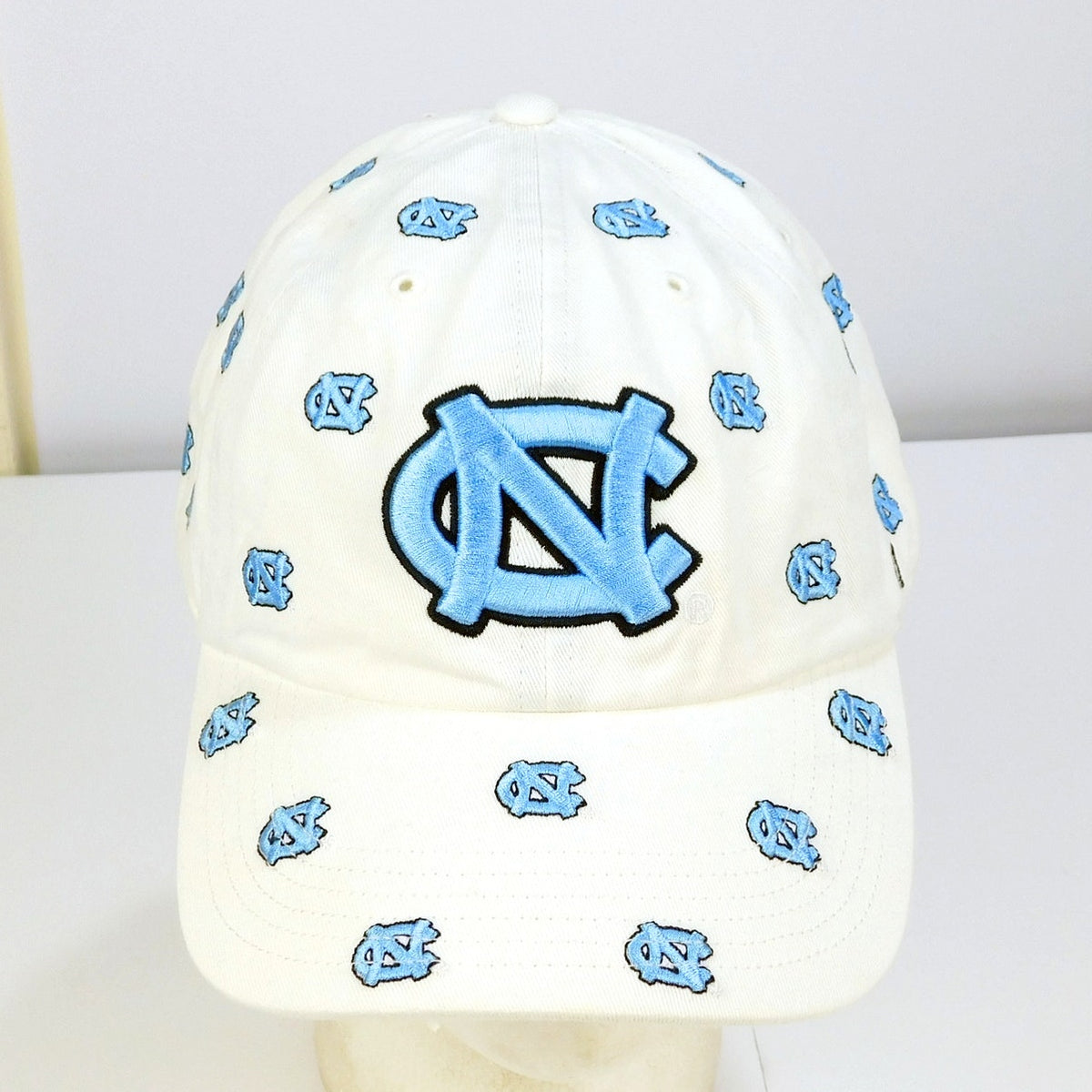 UNC Tar Heels All Over Logo Strapback Hat - Adjustable