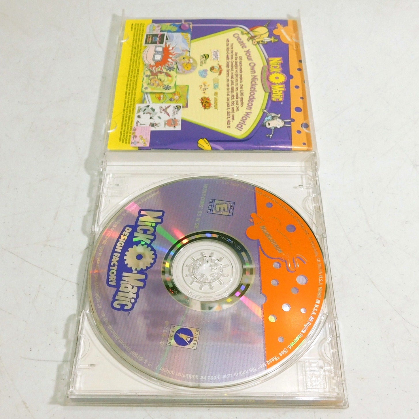 Nickelodeon Nick O Matic Design Factory PC CD ROM 1999 Tested Jewel Case