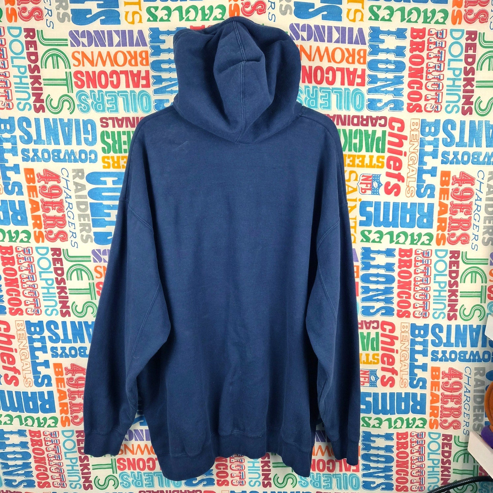 New England Patriots Red Script Logo Pullover Hoodie - Size XL