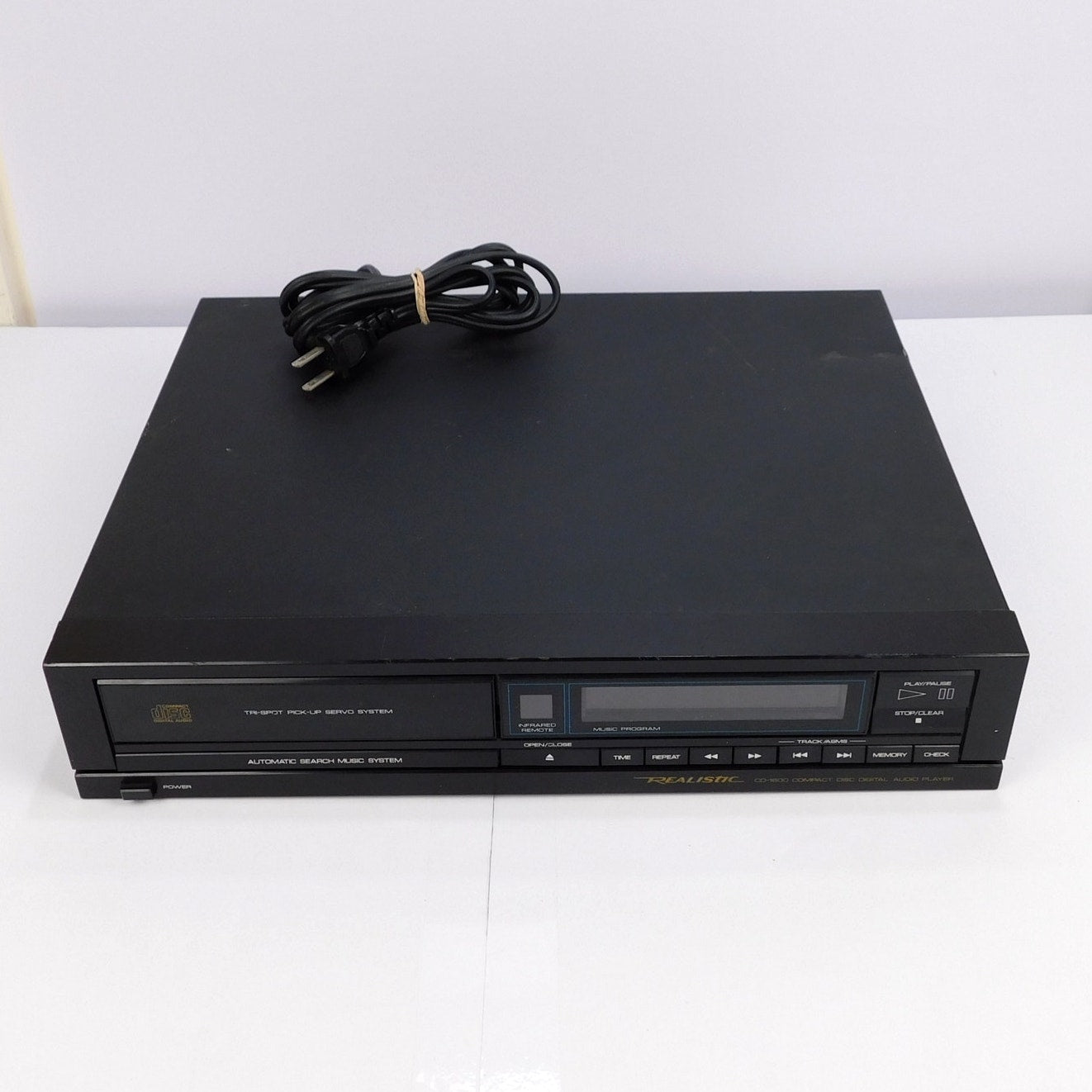 Realistic CD-1600 Player Single Disc Fully Tested New Drive Belt Vintage 1989