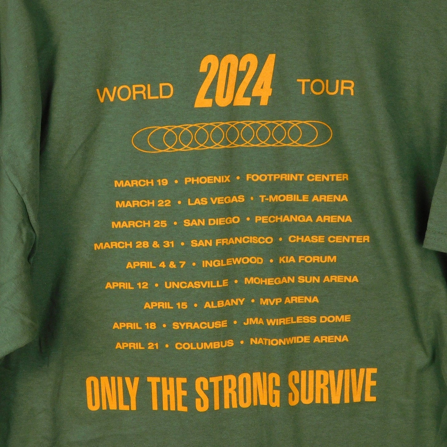 Bruce Springsteen E Street Band 2024 World Tour Tee - Size XL