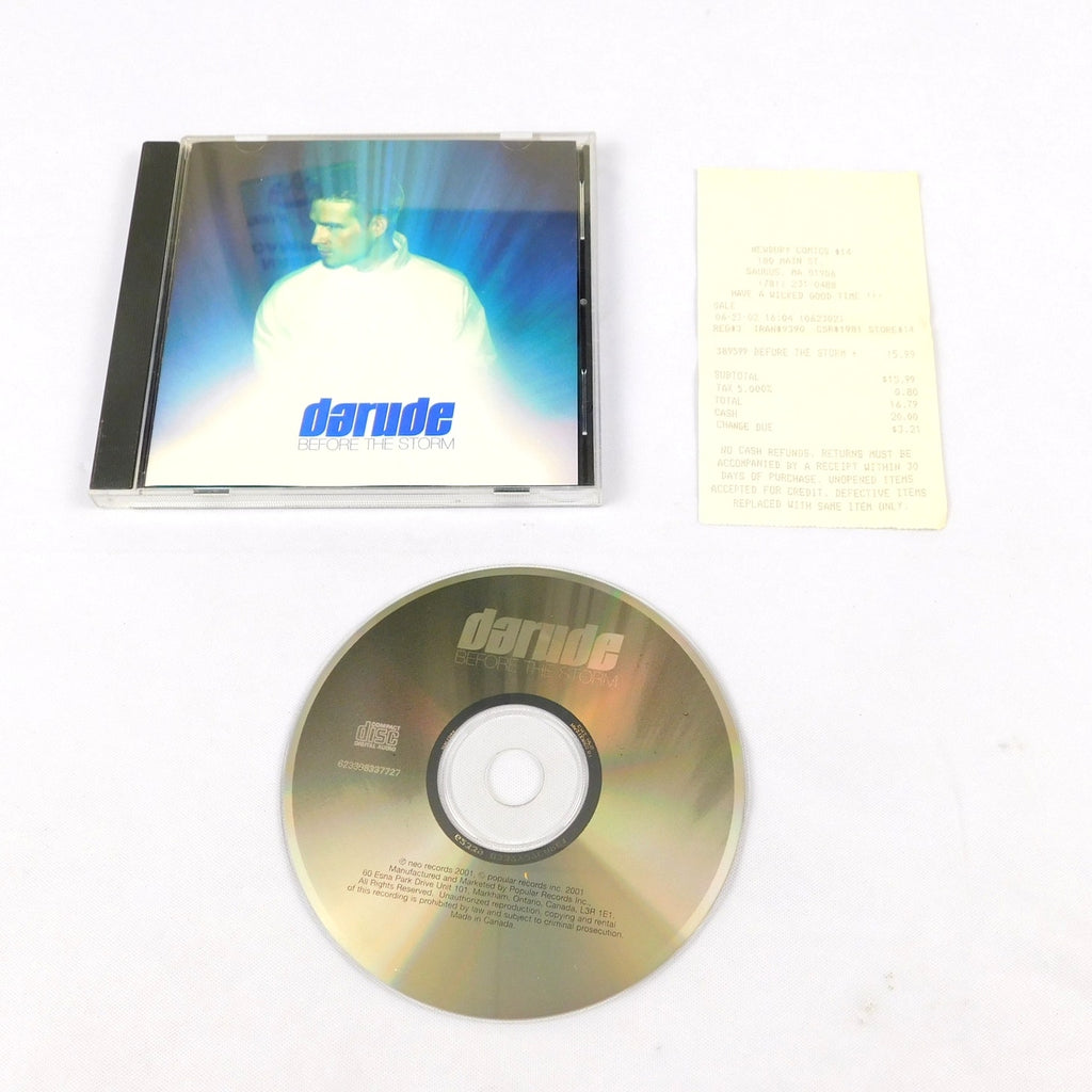 Darude Before The Storm CD Tested 2001 Neo Records w/ Original Purchase Receipt