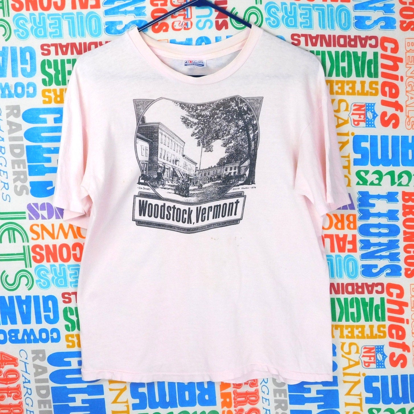 80s Woodstock Vermont Graphic T Shirt - Size L