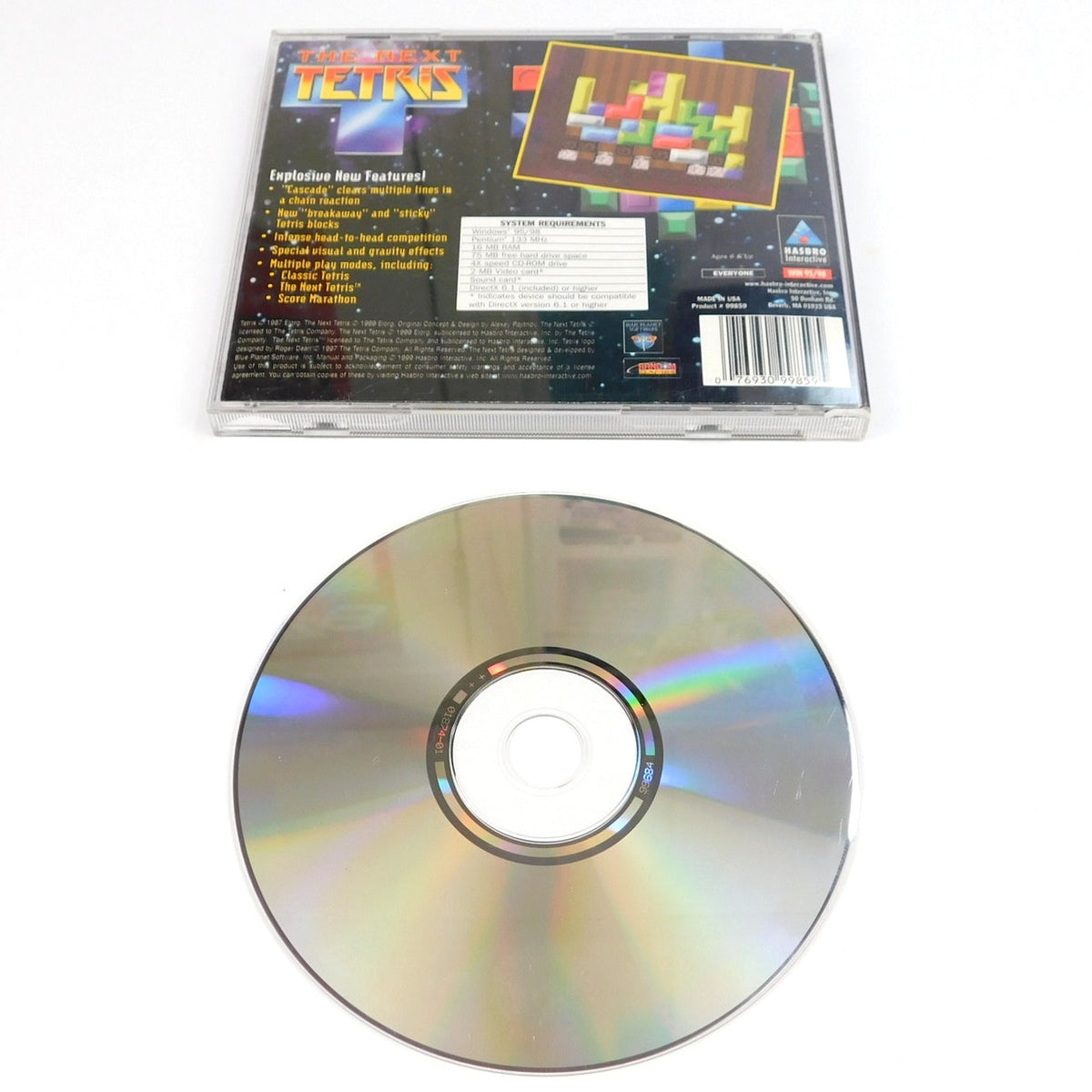 The Next Tetris PC CD-ROM Windows 95 98 Hasbro Atari 1999 Tested Working