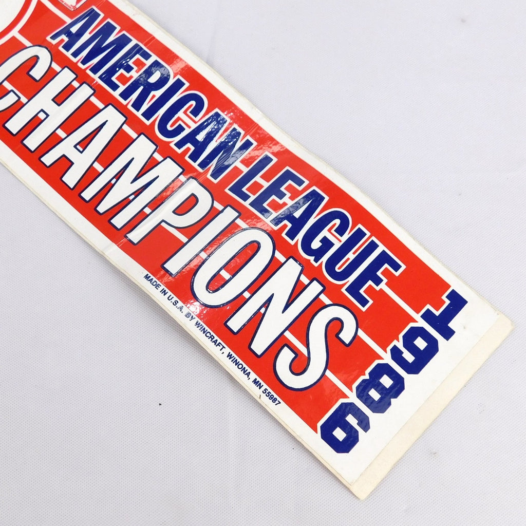 Vintage 1986 Boston Red Sox AL American League Champions Bumper Sticker NOS