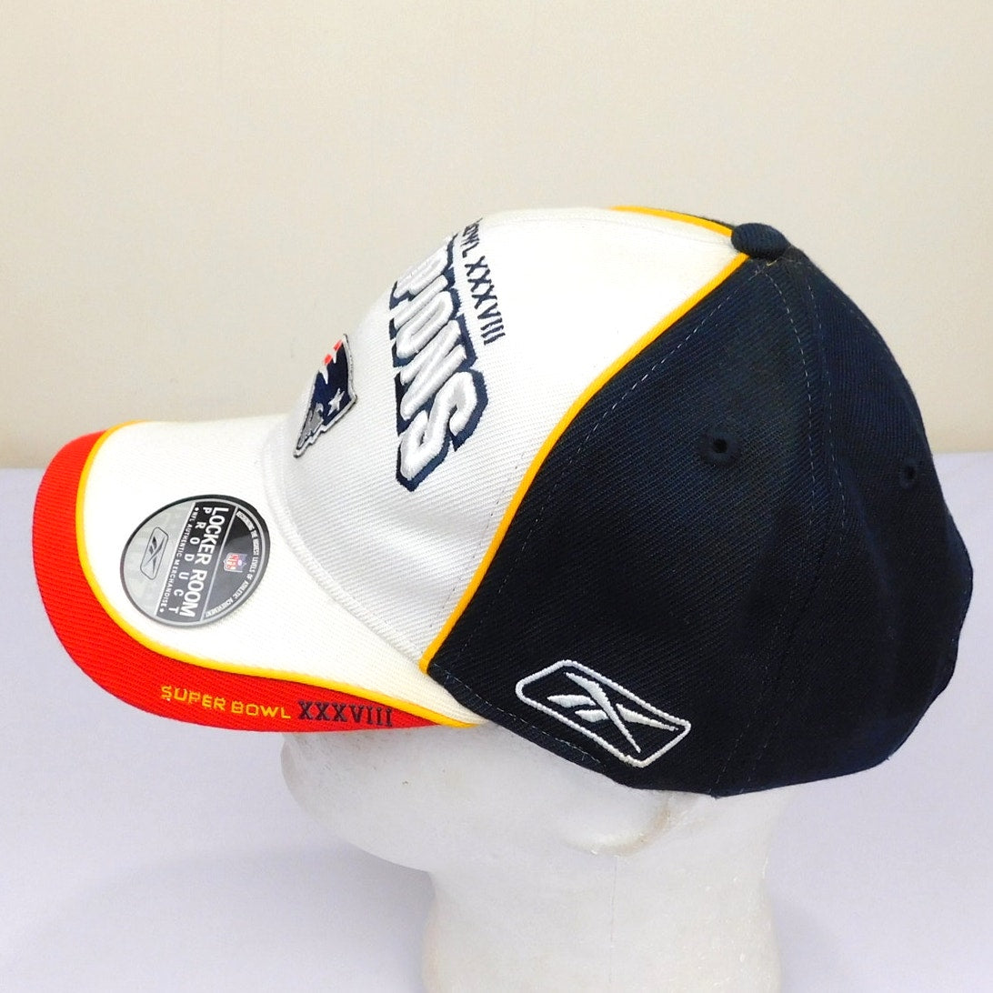 New England Patrios Super Bowl 38 Champs Locker Room Hat - Adjustable