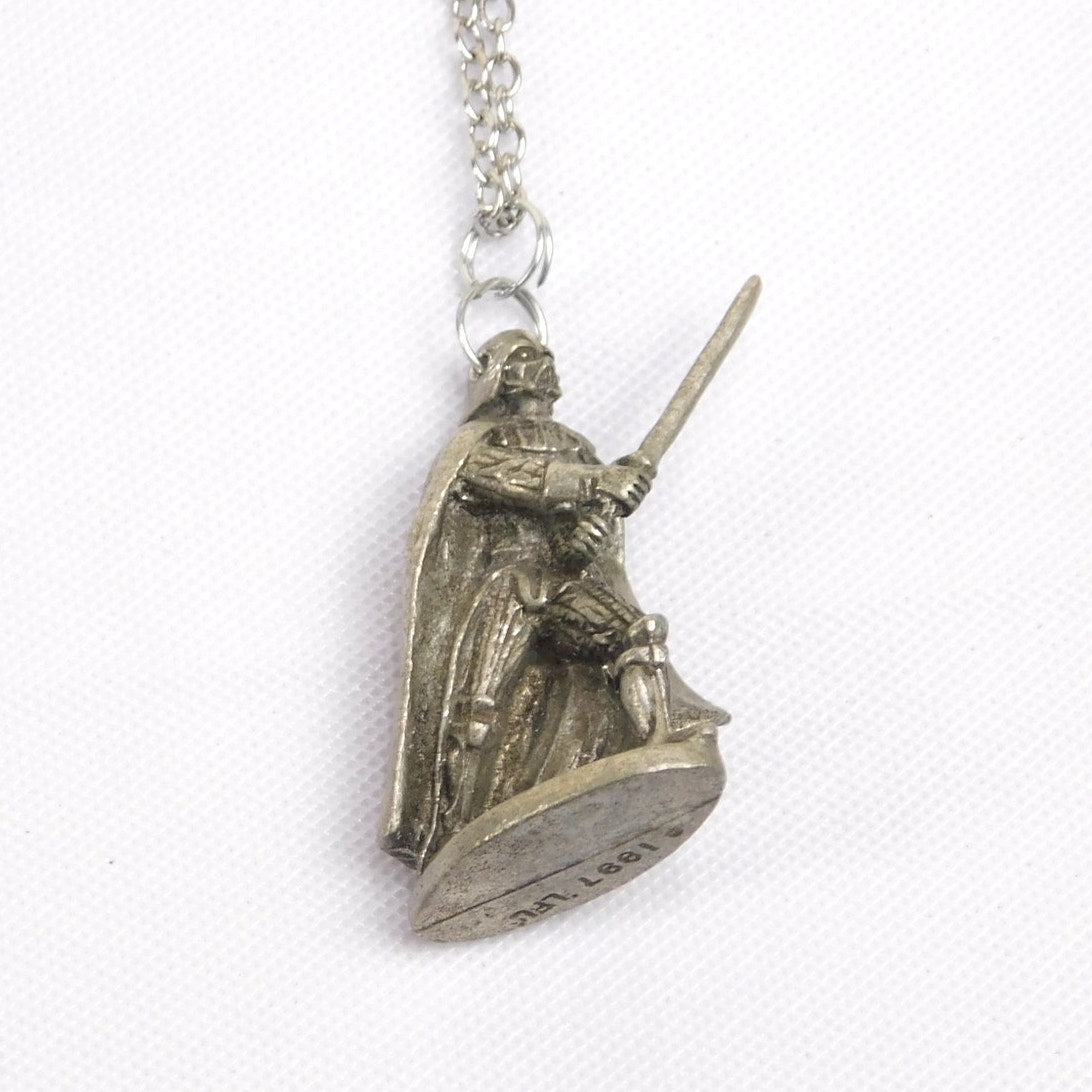 Vintage Darth Vader Necklace Star Wars Monopoly Game Piece Sterling Silver 1997