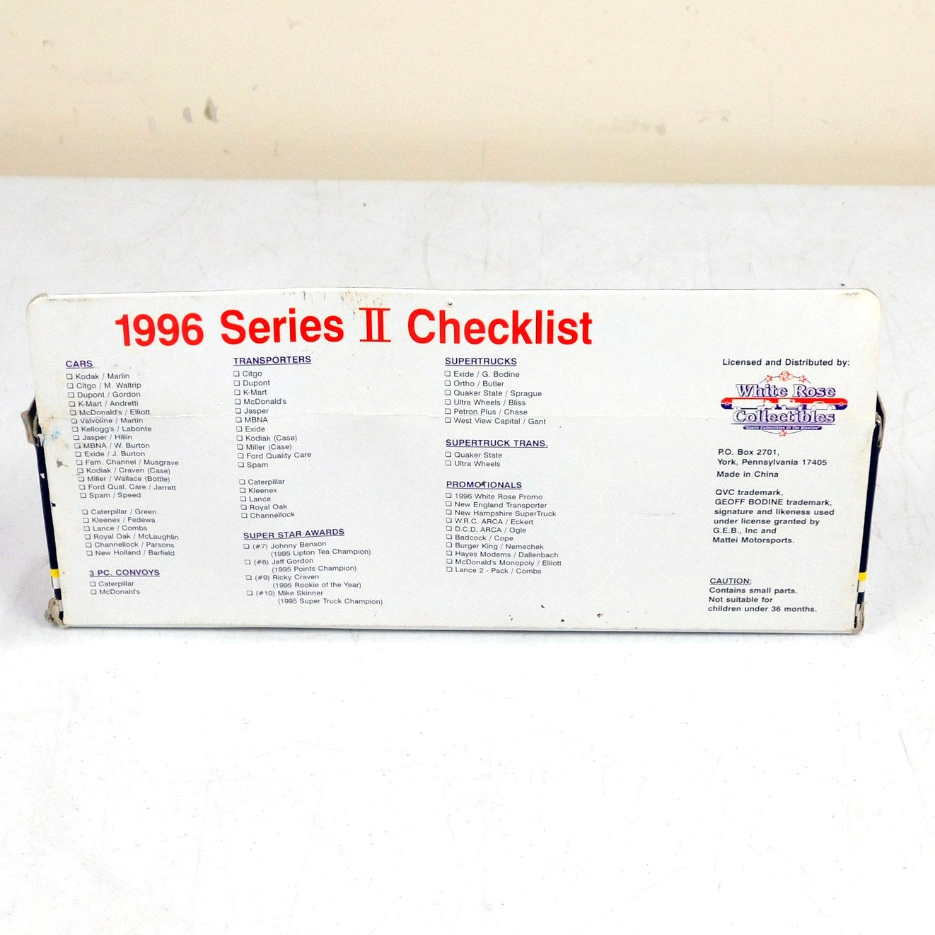 NASCAR Matchbox Racing Superstars Transporters Geoff Bodine QVC Racing 1:87 1997