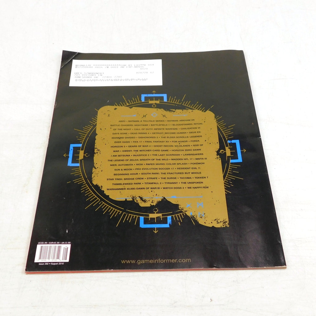 Game Informer Magazine Issue 280 August 2016 E3 Hot 50 Cover 2 of 2 Zelda Link