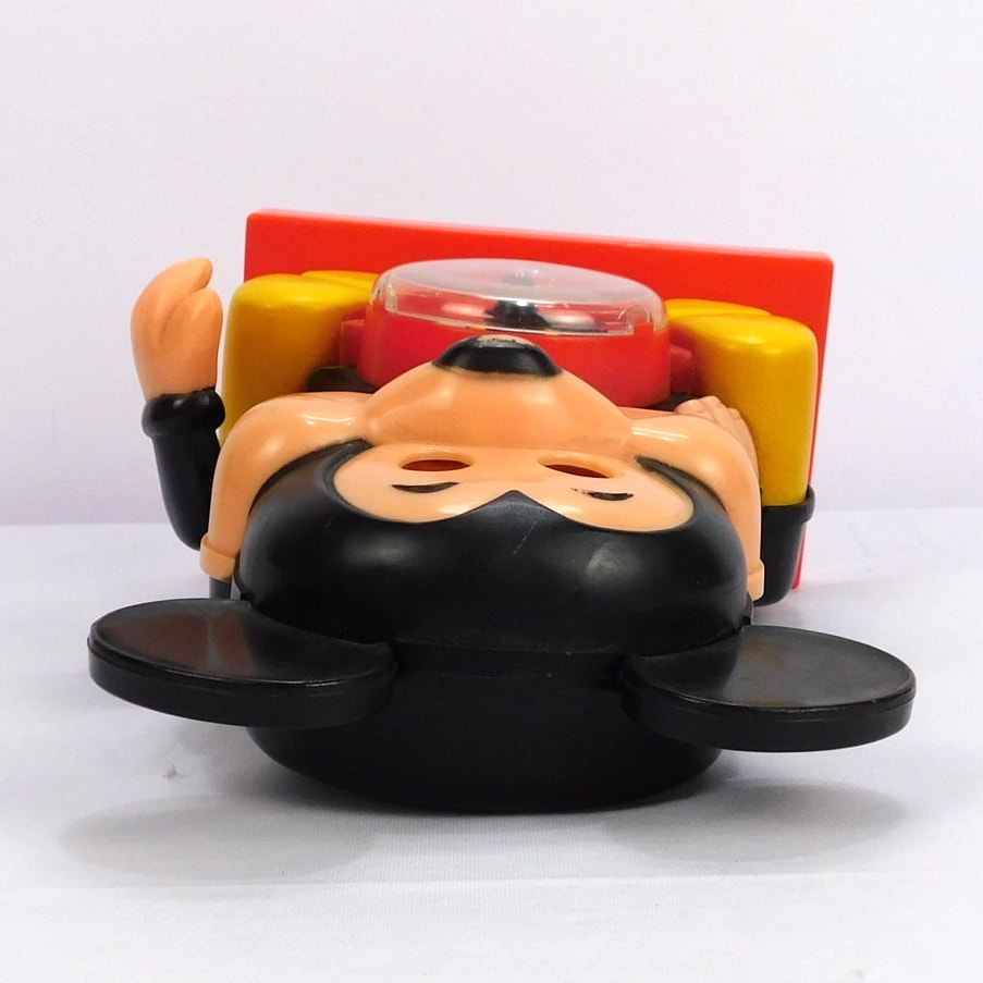 Vintage Illco Walt Disney Mickey Mouse Wind Up Clock Toy Non Working For Display