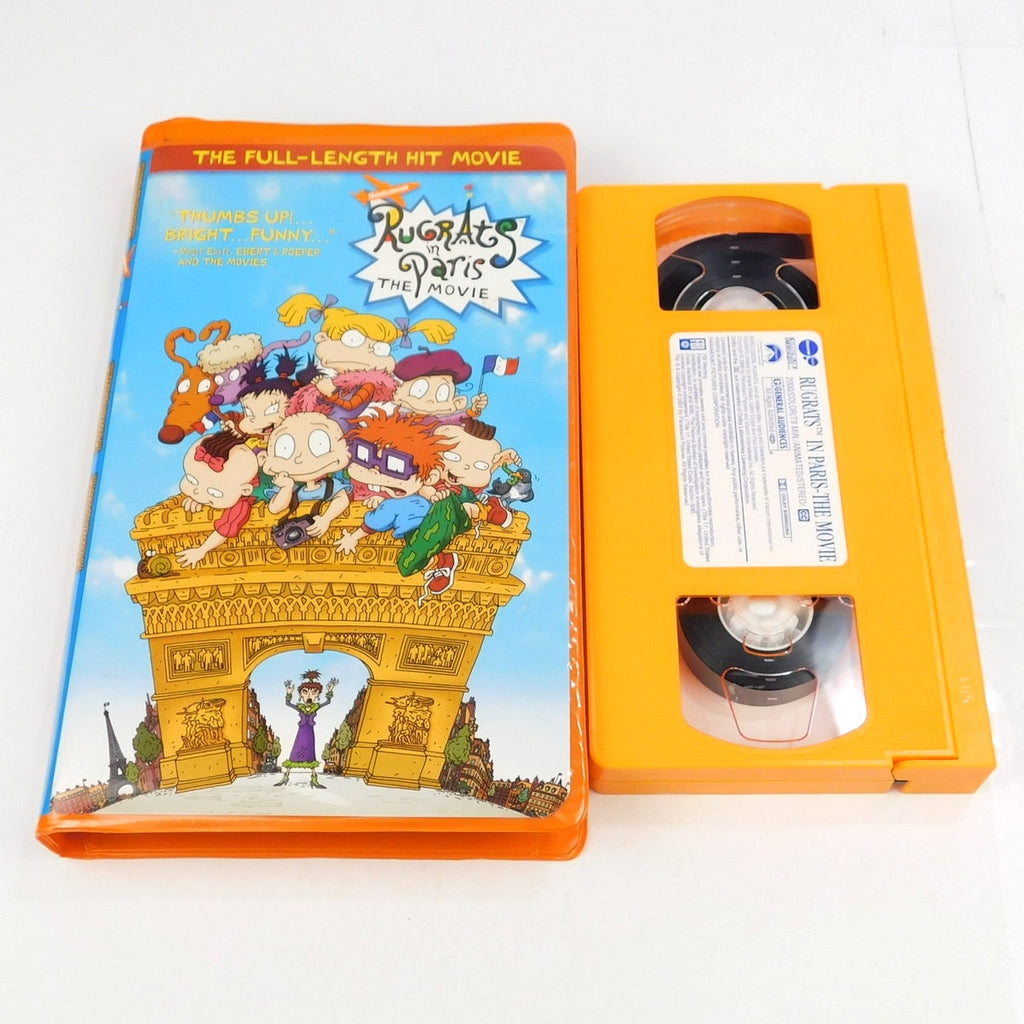 Rugrats In Paris VHS 2000 Tested Orange Cassette Clam Shell Nickelodeon