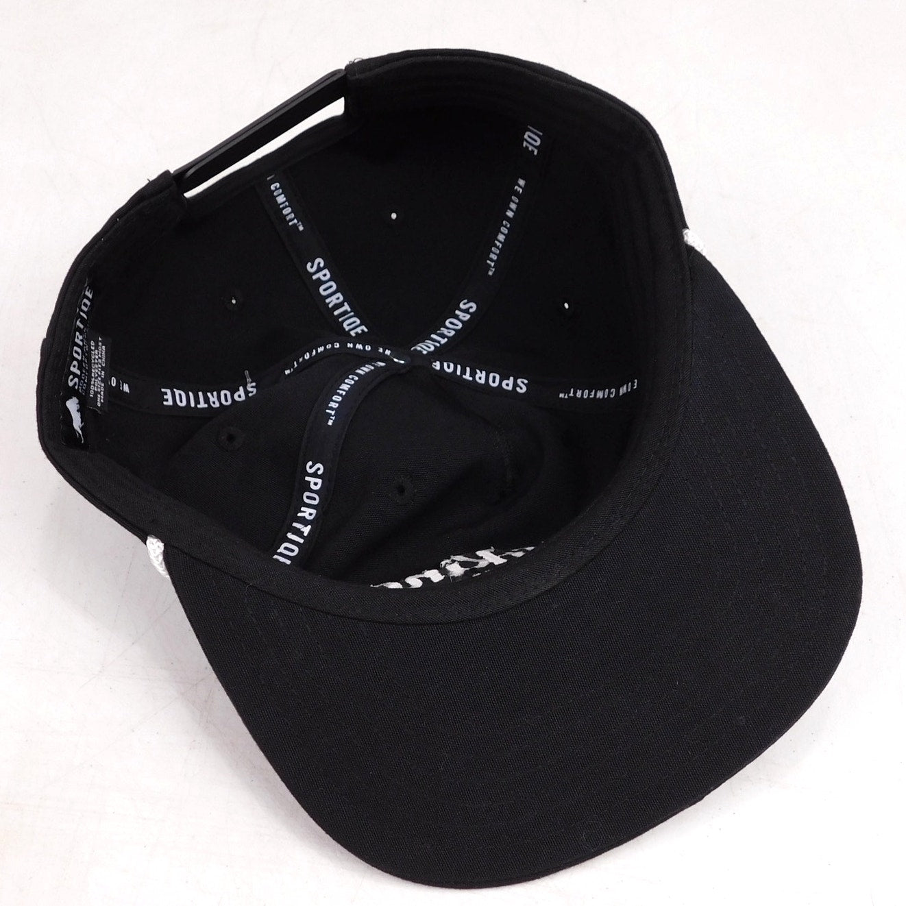 Draftkings Rope Brim Snapback Hat Adjustable Embroidered Golf Black White