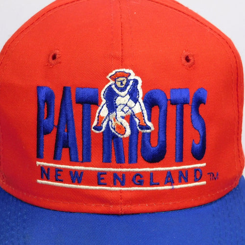 90s Team NFL New England Patriots Pat Patriot Snapback Hat - Adjustable