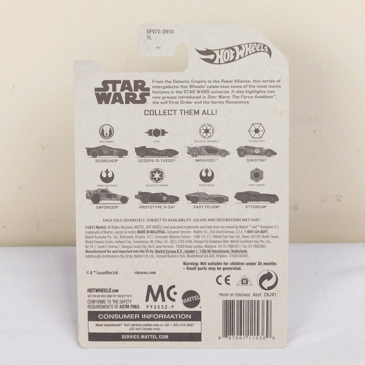 Hot Wheels Star Wars General Grievous Sinistra Sealed 2015 Separatists 4/8