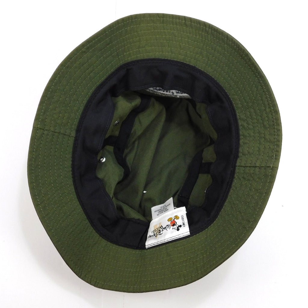 Vintage Walt Disney World Hockey Bucket Hat Mickey Mouse Green Nylon OSFA