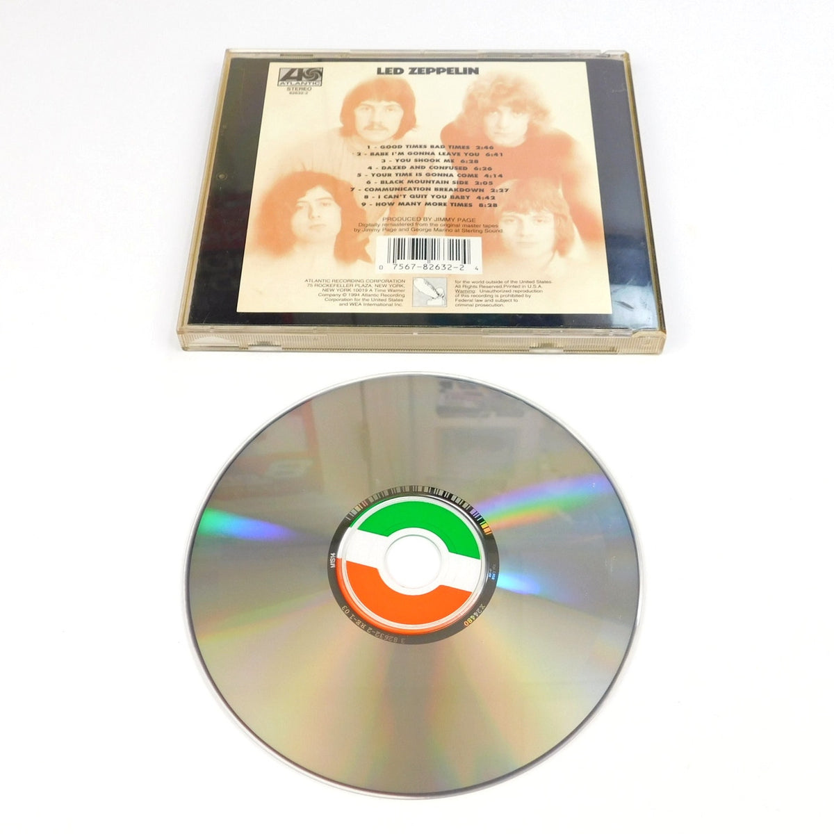 Led Zeppelin I CD 1994 Tested Atlantic 82632-2 Jimmy Page Remaster Classic Rock