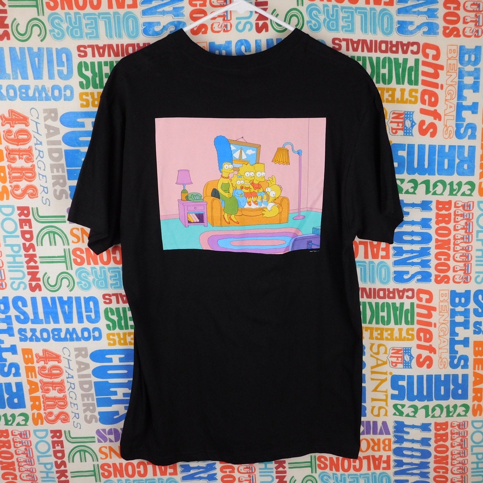 The Simpsons Couch Gag Double Sided Graphic T Shirt - Size L