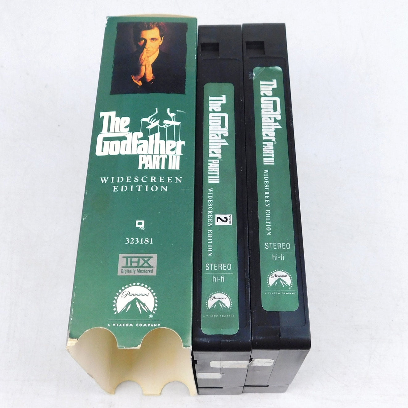 The Godfather Part 3 VHS 2 Tape Set Tested Al Pacino Widescreen 1990