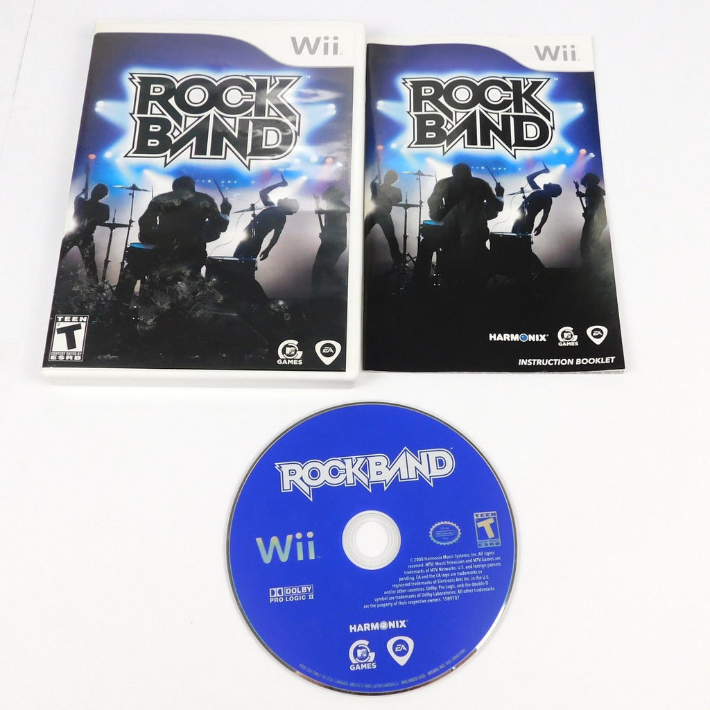 Rock Band 1 Nintendo Wii Complete CIB Tested Working Game Case Manual 2008
