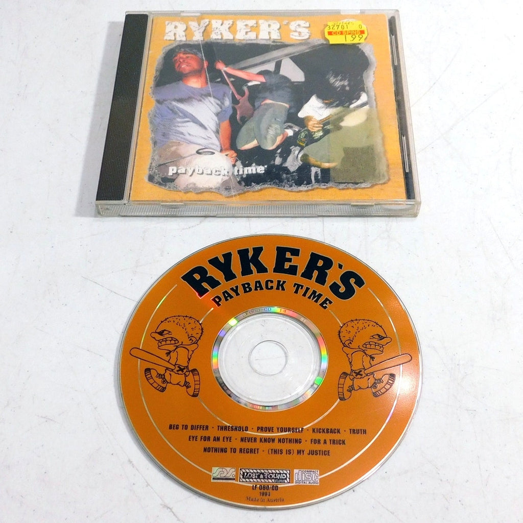 Rykers Payback Time CD Tested 1994 Lost And Found Records LF 080