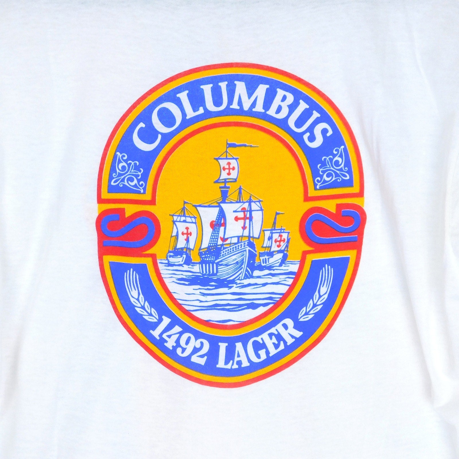 80s Columbus 1492 Lager T Shirt - Size XL