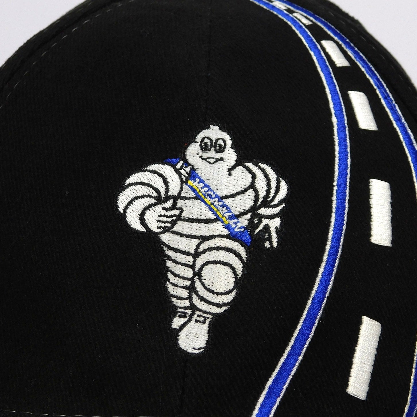 Michelin Tire Man Bibendum Road Design Adjustable Hat Black Racing Cap