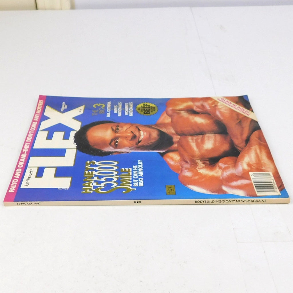 FLEX Magazine February 1987 Gary Strydom Lee Haney Mr Olympia Bodybuilding
