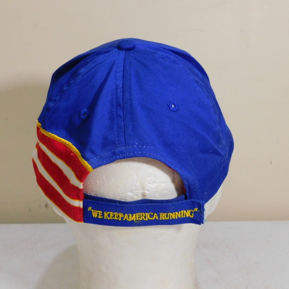 NASCAR Michael Waltrip NAPA Racing Hat Patriotic USA Flag Adjustable Y2K