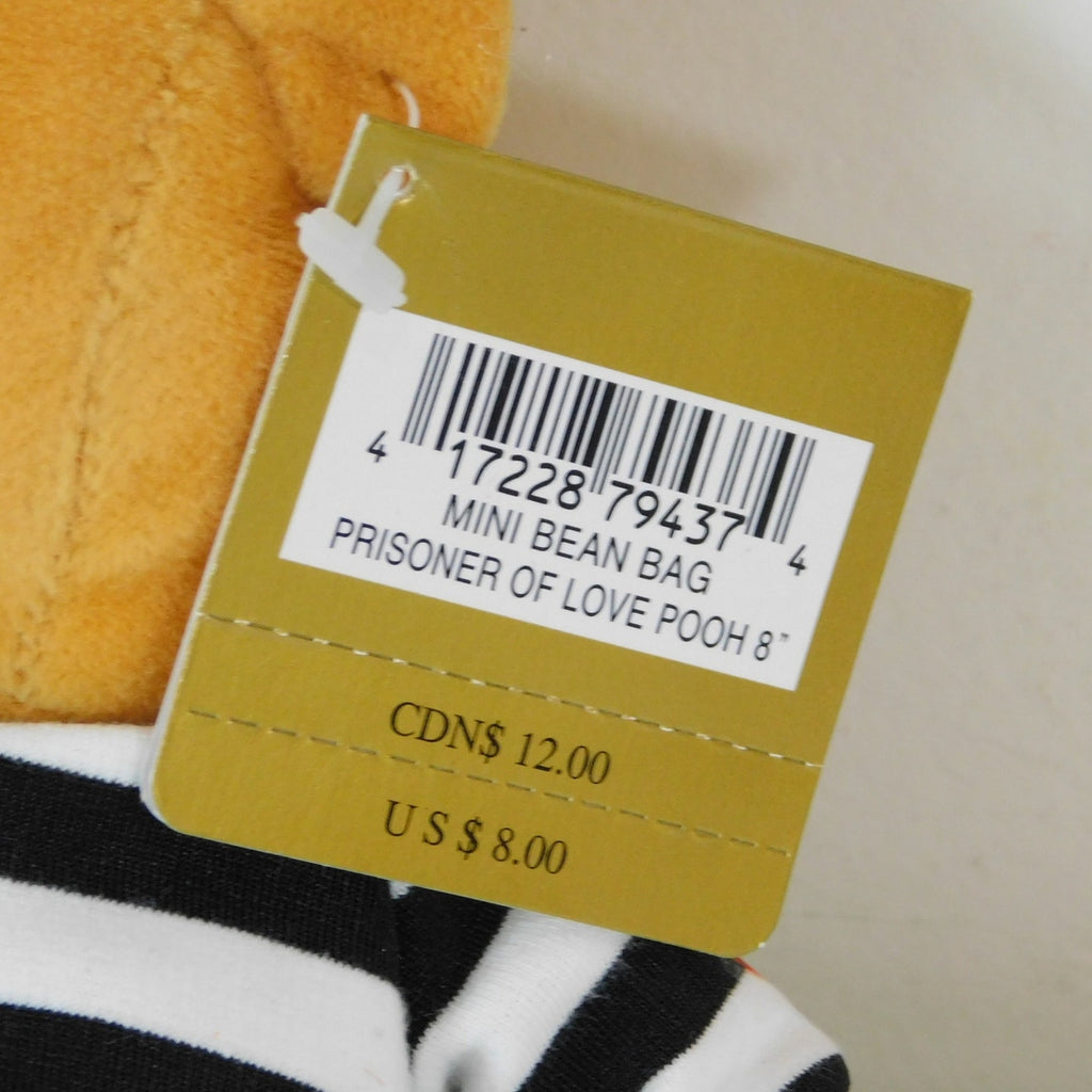 Vintage Disney Store Winnie The Pooh Prisoner Of Love Bean Bag Plush 8 Inch NWT