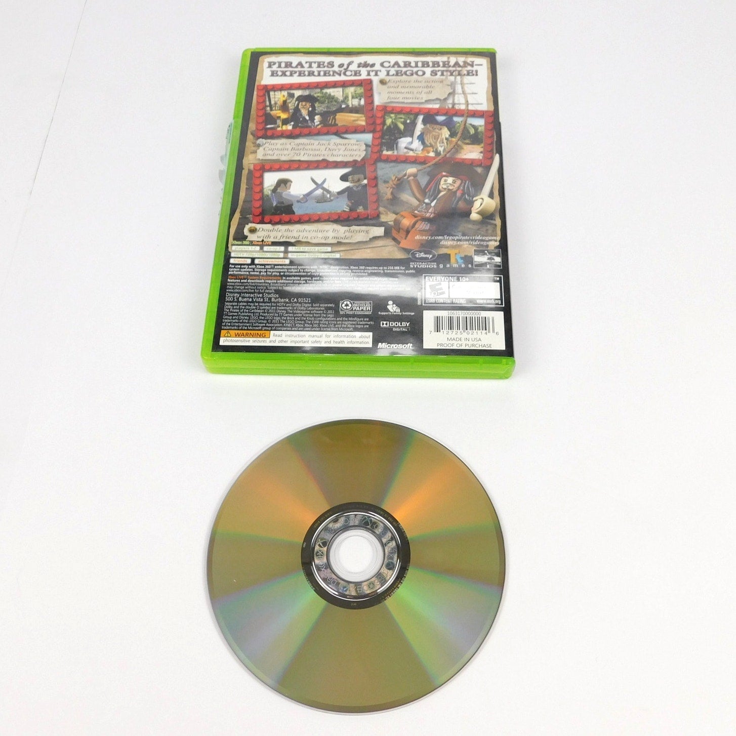 LEGO Pirates Of The Caribbean Microsoft Xbox 360 Tested No Manual Game And Case