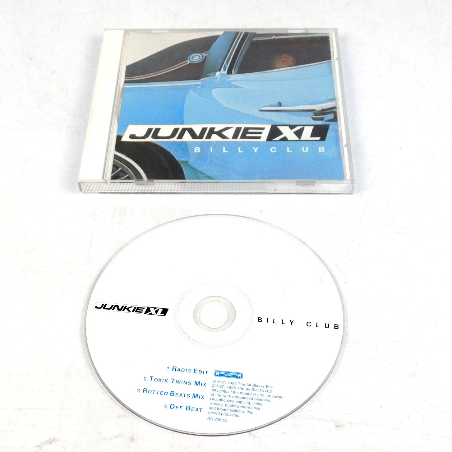 Junkie XL Billy Club CD Single 1998 Tested Roadrunner Records RR 2263-2