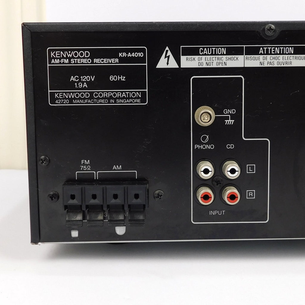 Kenwood KR-A4010 Stereo Receiver Tested Working 45W 2 Channel No Remote Phono In