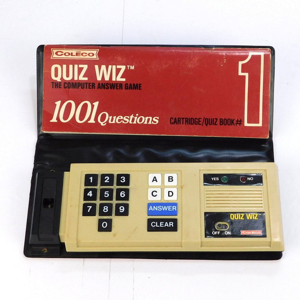 Vintage Coleco Quiz Wiz Electronic Trivia Game 1001 Questions Book 1 Tested