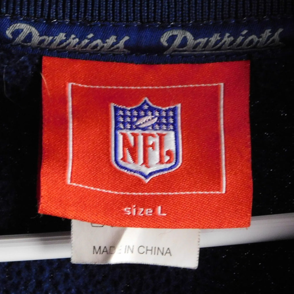 Y2K New England Patriots 1/4 Zip Spellout Fleece - Size L