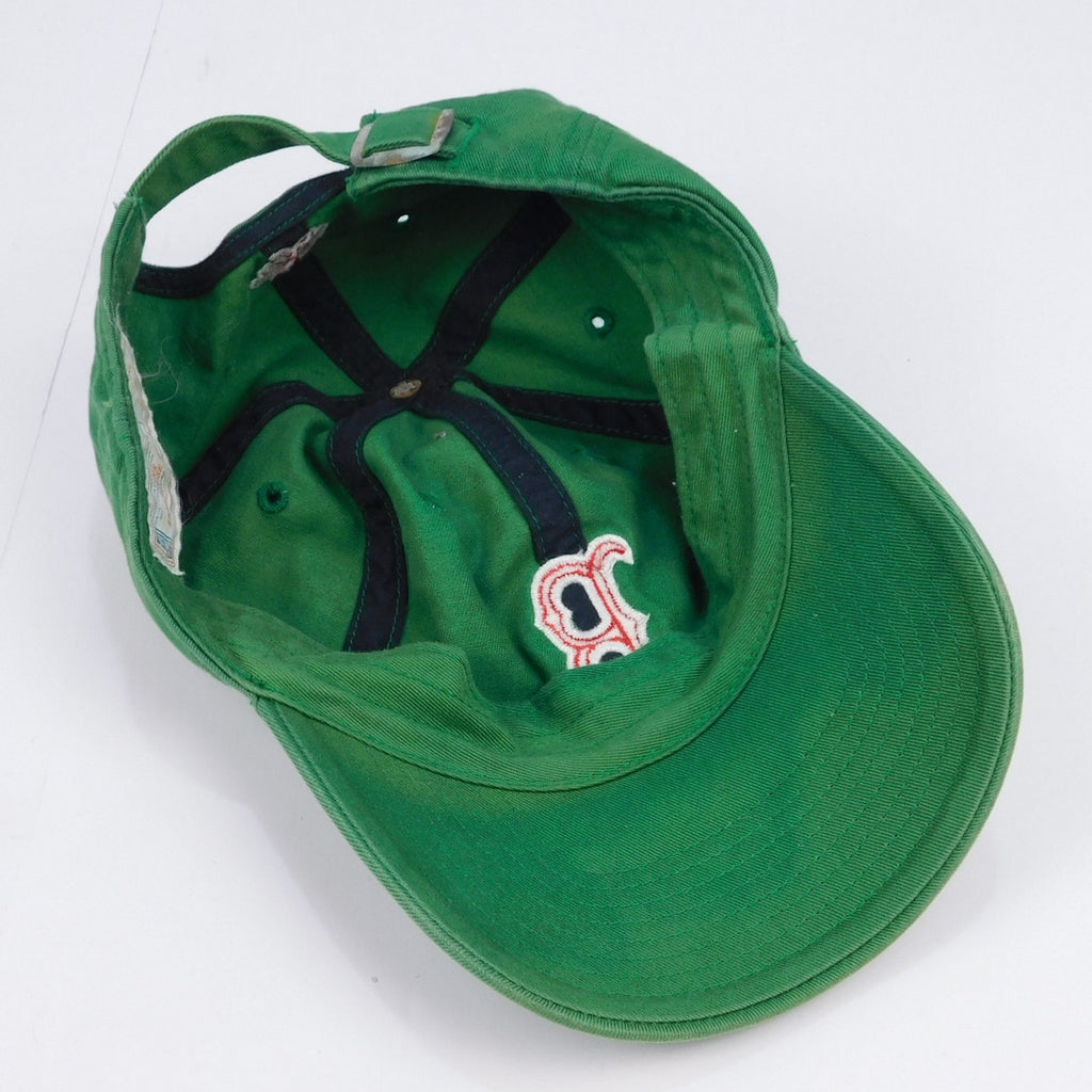 90s Boston Red Sox Green Strapback Hat - Adjustable