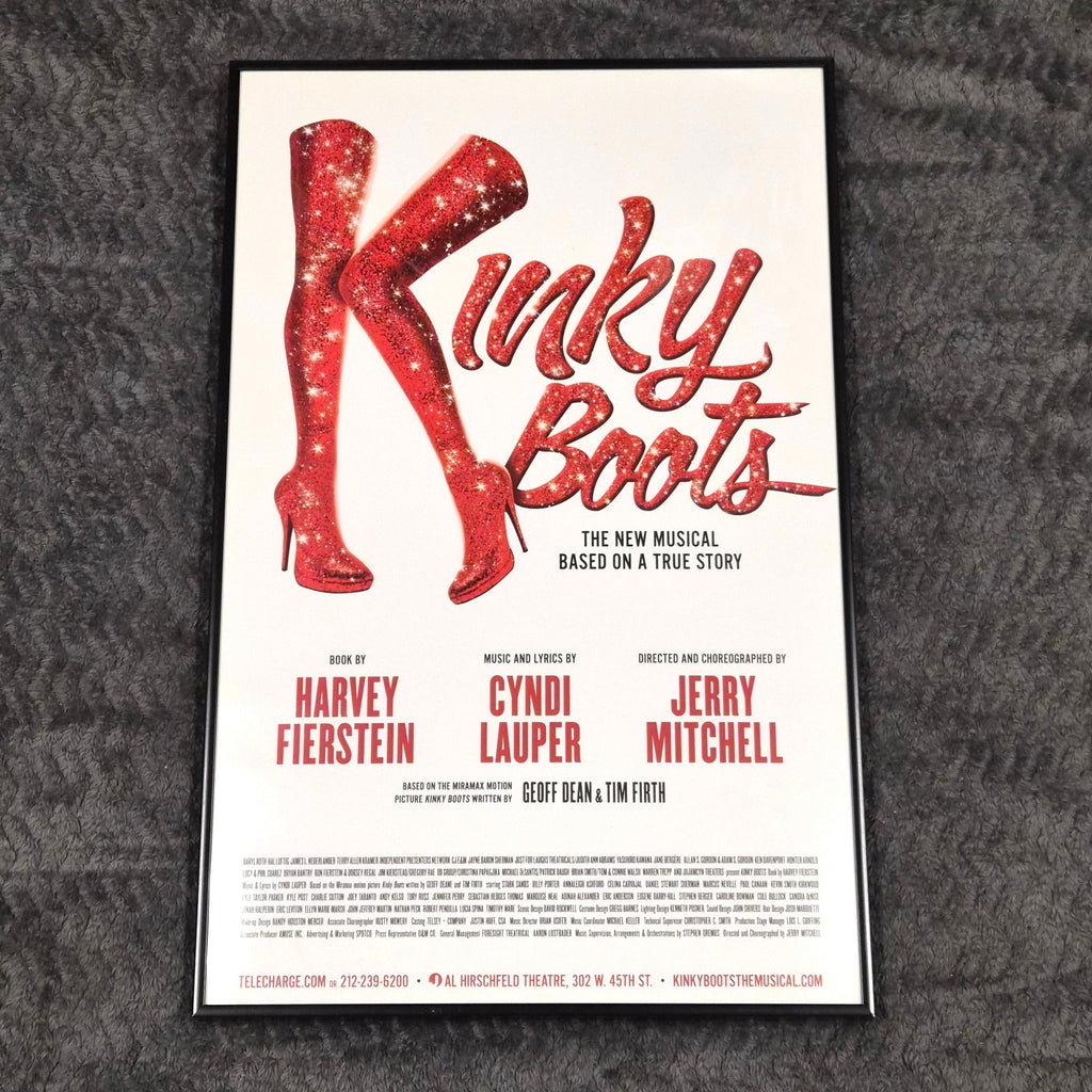 Kinky Boots Original Broadway Poster 14x22 Cyndi Lauper Framed 2013