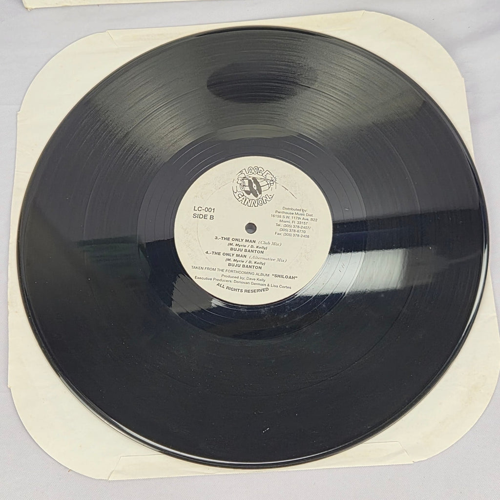 Buju Banton The Only Man Vinyl Record Promo Single 12" LC-001 Loose Cannon 1995