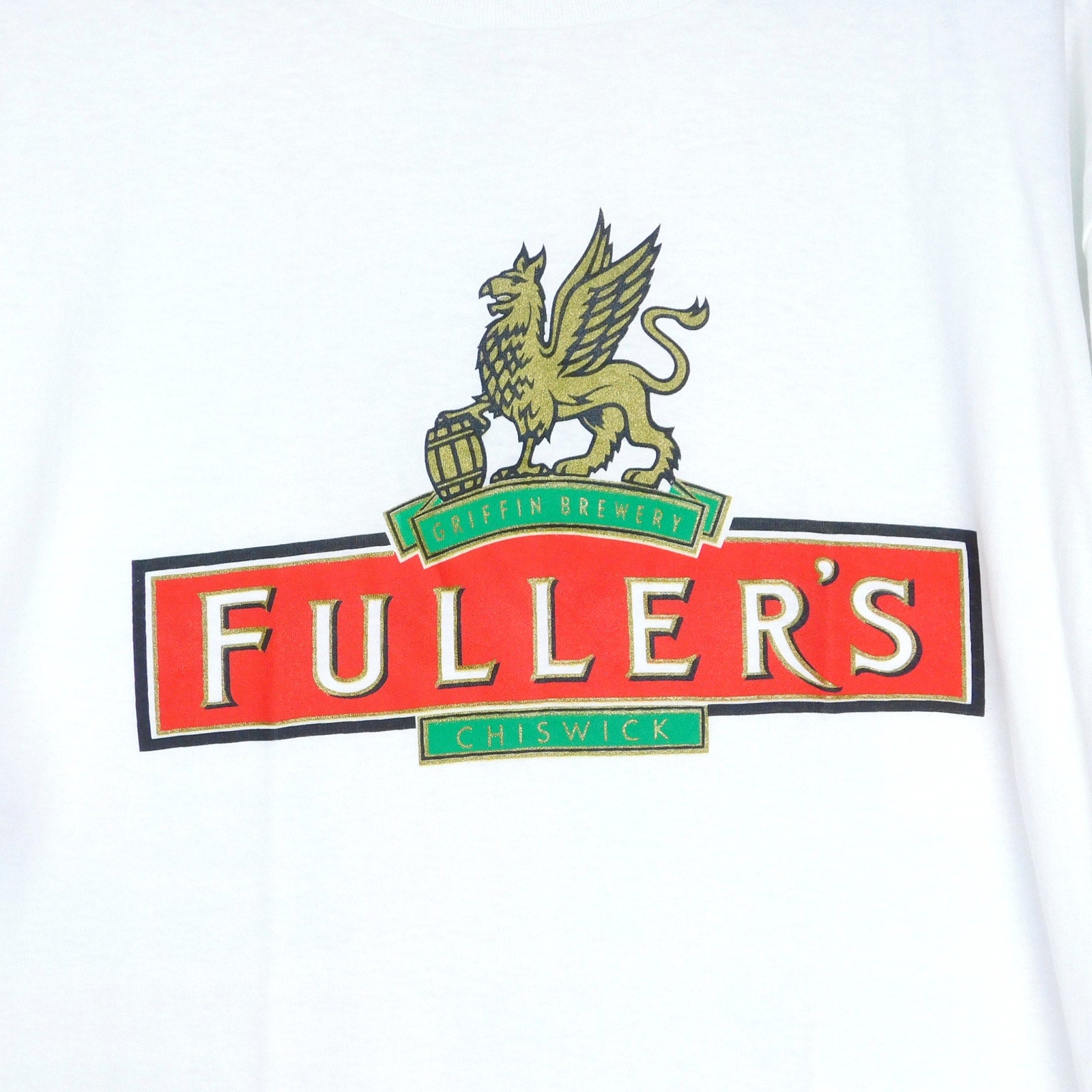 90s Fuller's Chiswick Griffin Brewery Beer T Shirt - Size XL