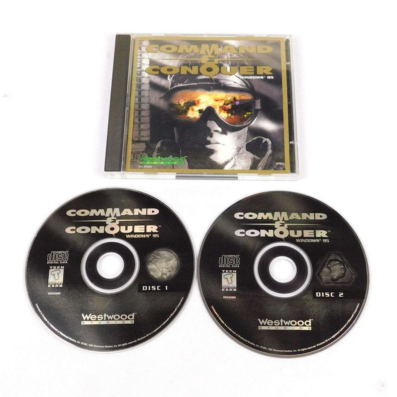 Command & Conquer PC CD ROM Game Tested 2 Discs Complete Jewel Case 1995