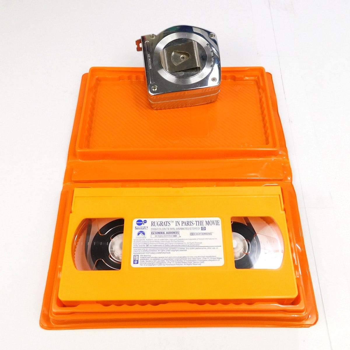 Rugrats In Paris VHS 2000 Tested Orange Cassette Clam Shell Nickelodeon