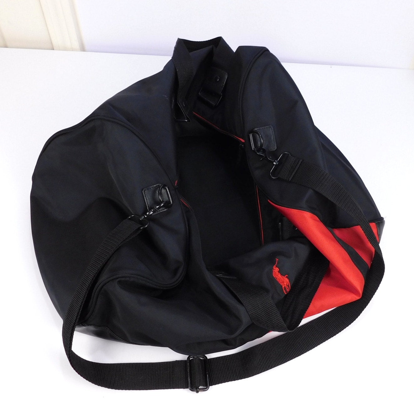Polo Ralph Lauren Fragrances Promo Duffel Bag Black Red Pony Travel Gym 20x12x12