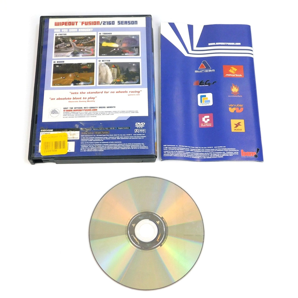 Wipeout Fusion PS2 PlayStation 2 CIB Manual Blockbuster Case Tested Working