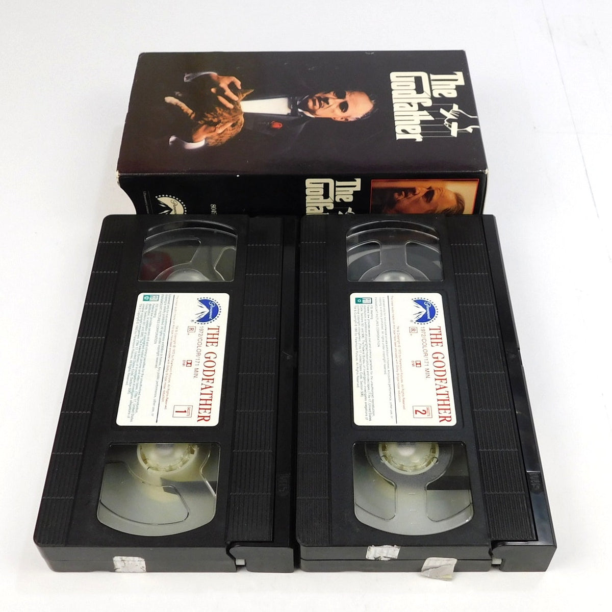 The Godfather VHS 2 Tape Set Tested 1990 Release Marlon Brando Al Pacino Coppola