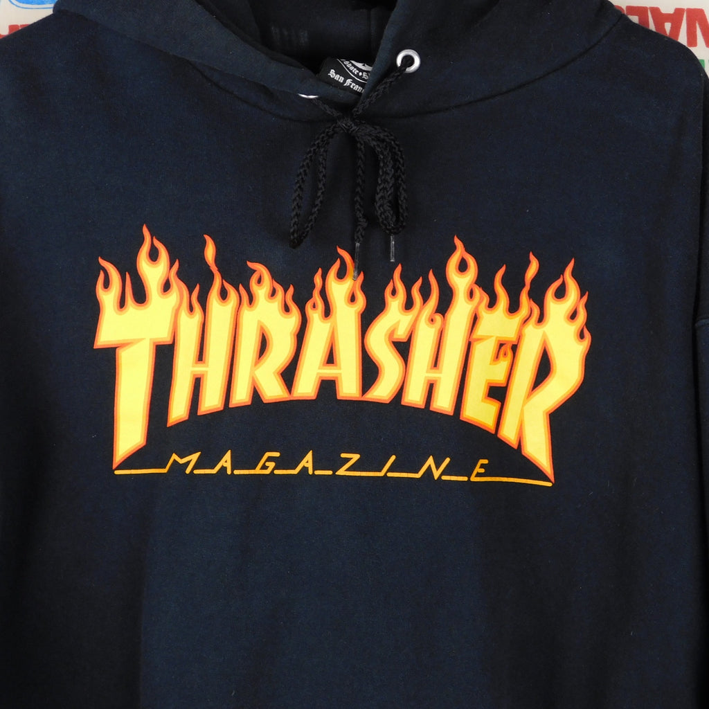 Thrasher Magazine Flame Logo Hoodie - Size M