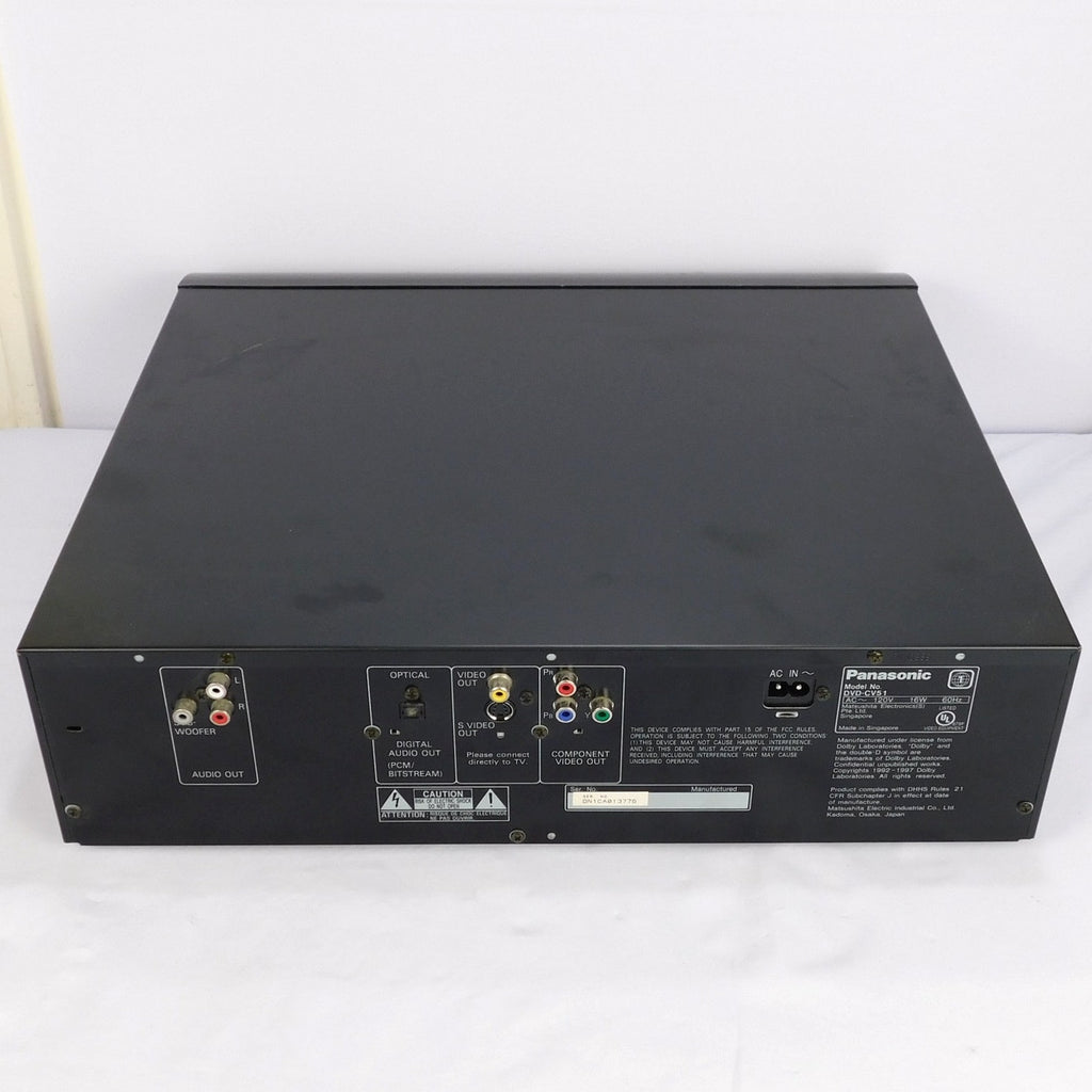 Panasonic DVD-CV51 5 Disc DVD CD Changer w/ Remote Dolby Digital DTS Tested 2001