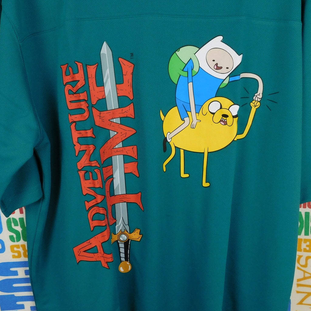 DUMBGOOD Adventure Time Finn & Jake Mesh Jersey Size L New Green